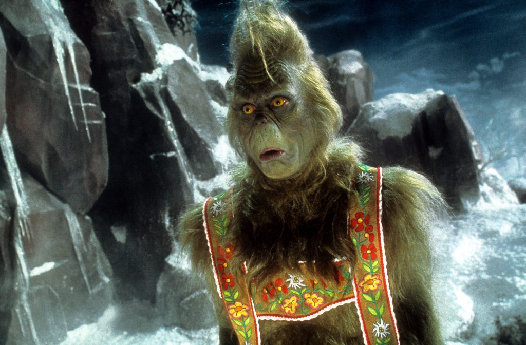 Jim Carrey stars as the title character the 2000 version of How The Grinch Stole Christmas. Jim Carrey stars as the title character the 2000 version of How The Grinch Stole Christmas. (Archive Photos/Getty Images)