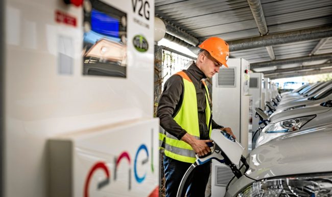 nuvve_denmark_commercial-fleet-1-650×385 Nuvve Corporation operates the worlds first fully commercial Vehicle-to-Grid hub in Denmark. (photo courtesy Nuvve)