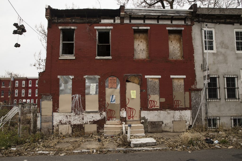Pennsylvania Daily Life Shown are blighted and abandoned row homes in Philadelphia