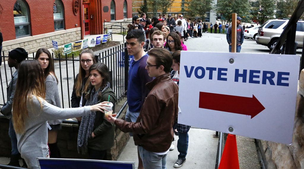 Election 2016 Voting Duquesne University students wait to cast their votes in Pittsburgh during the 2016 Election. (AP Photo/Gene J. Puskar)