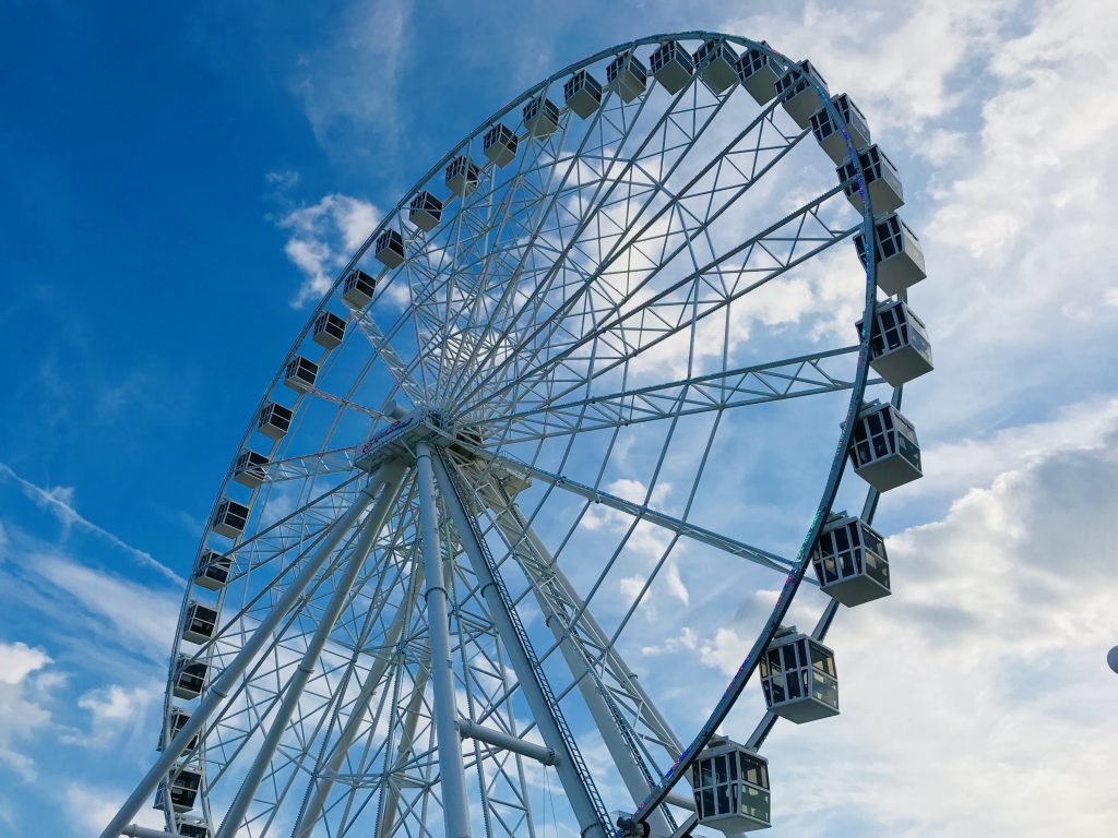 wheel The view from the bottom of the new Ferris wheel. (Steel Pier)