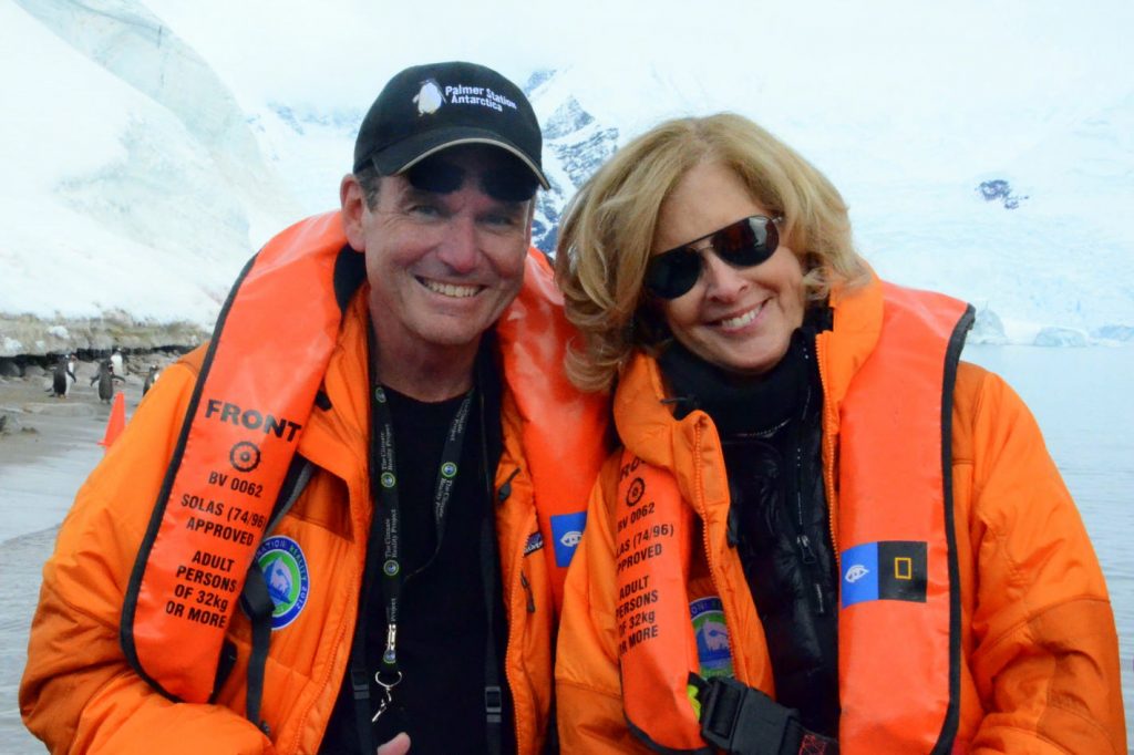 2012 02 03-scott wallace christy-antarctica-candidate for congress pennsylvania Scott Wallace and his wife, Christy, pose for a photo during a trip to Antarctica.