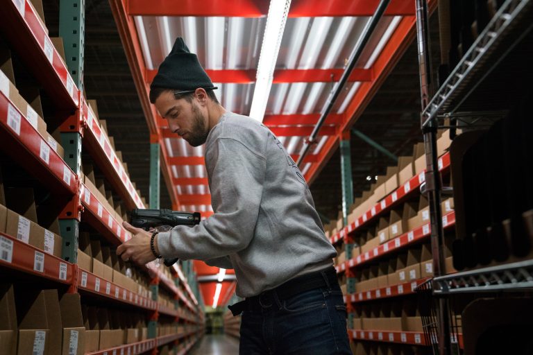 Chris Beatty, 26, works at a Radial warehouse in Burlington, N.J.