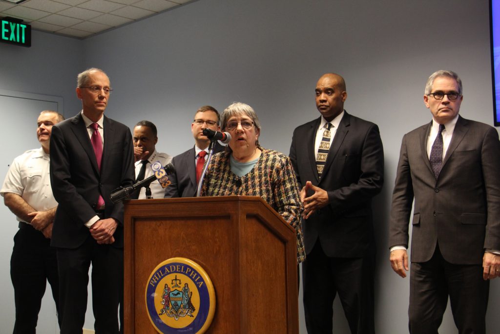 2018 01 23-e lee-eva gladstein-philadelphia-safe injection sites heroin opioid Philadelphia Health and Human Services director Eva Gladstein announces that the city will encourage the development of safe injection sites called Comprehensive User Engagement Sites.