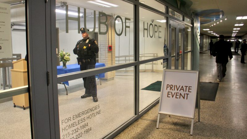 The Hub of Hope is located in the Center City subway concourse near the Municipal Services Building. (Emma Lee/WHYY)