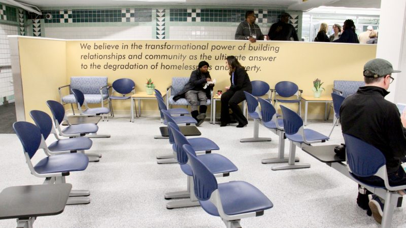 The reception area at Hub for Hope. (Emma Lee/WHYY)