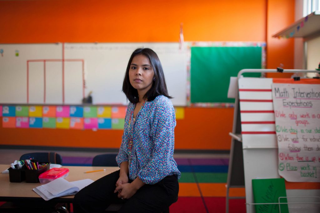 Maria Rocha, a third-grade teacher at the KIPP Esperanza Dual Language Academy in San Antonio, came to the U.S. from Mexico when she was 3 years old.