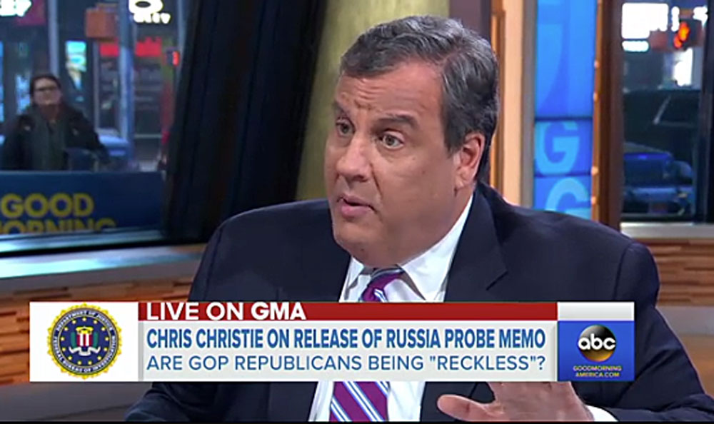 Chris Christie will be part of ABC News' post State of the Union analysis panel. (Screen capture)