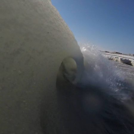Long Beach Island slushy ocean on Tuesday. (Photo courtesy of Chris Huch)