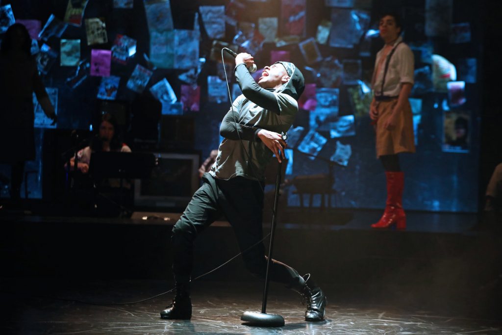 675 Jamar Williams (center) and Anthony Martinez-Briggs in the Wilma Theater production of