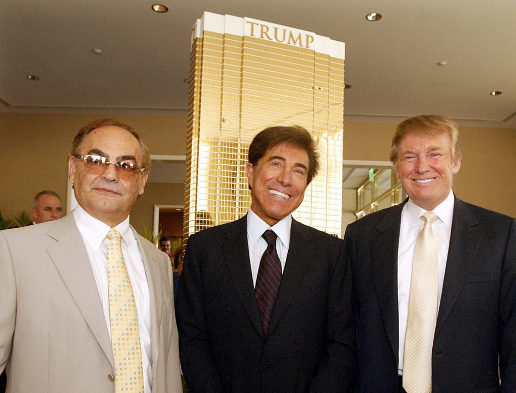 RUFFIN WYNN TRUMP Kansas billionaire businessman Phil Ruffin, left, poses with Las Vegas developer Steve Wynn, and Donald Trump, right, Tuesday, July 12, 2005 in Las Vegas.