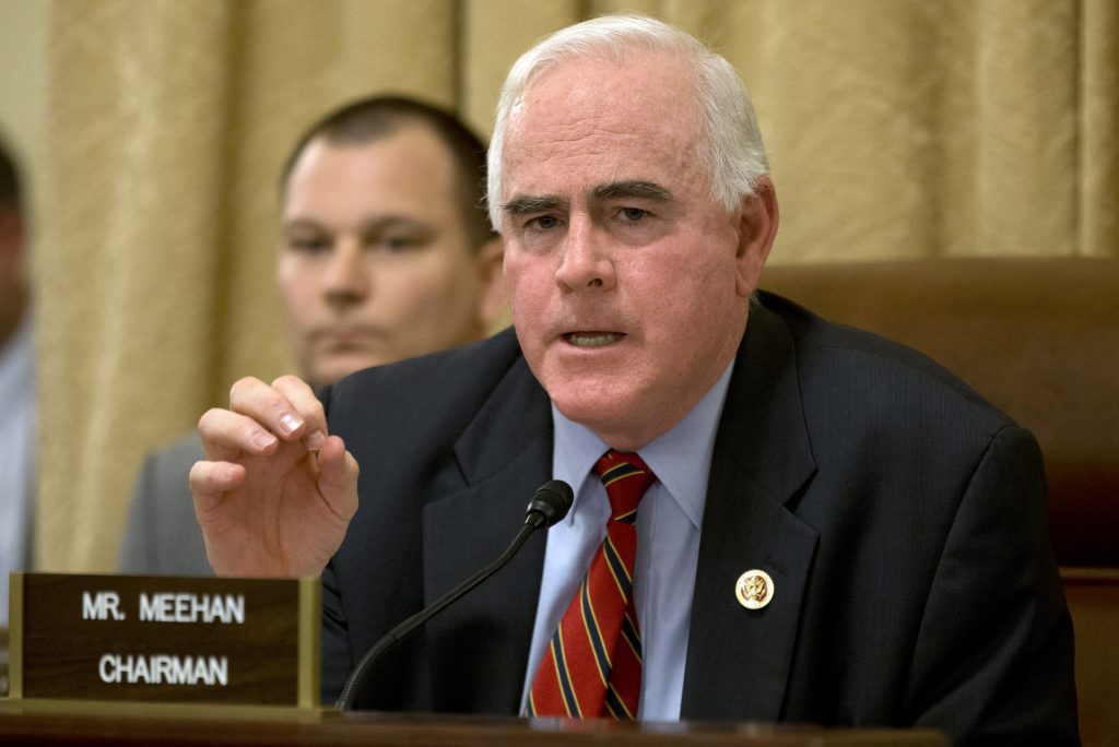 Patrick Meehan FILE - In this March 20, 2013, file photo, Rep. Patrick Meehan, R-Pa. speaks on Capitol Hill in Washington.