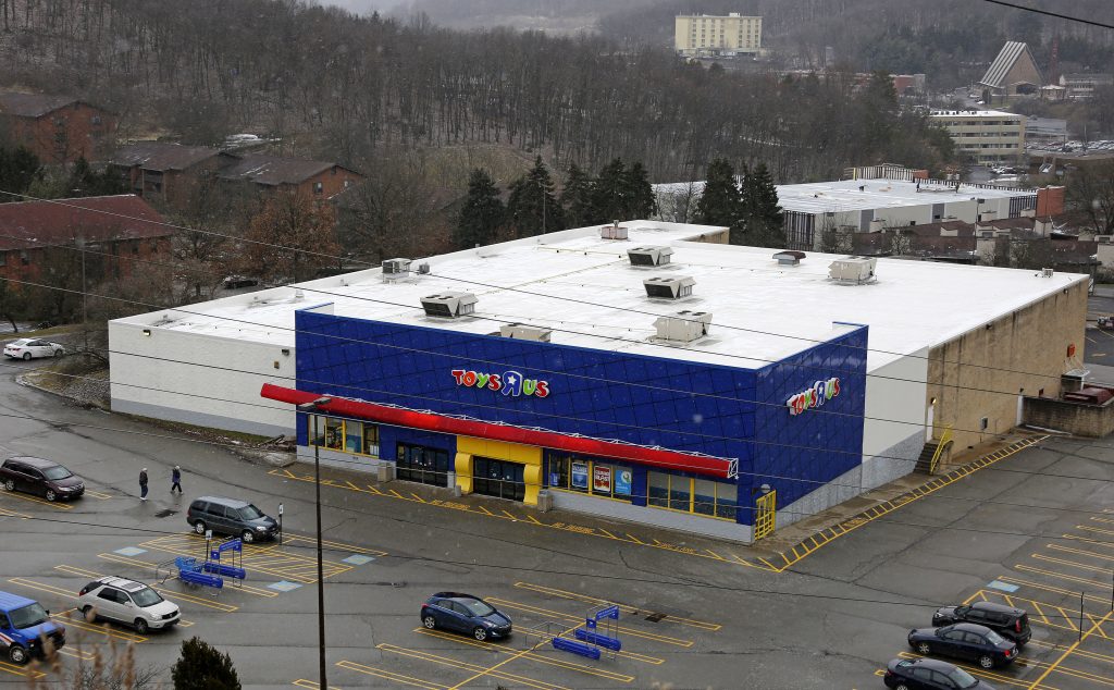 Toys R Us Chapter 11 This is a Toys R Us store in Pittsburgh, Wednesday, Jan. 24, 2018. This store is one of the approximately 182 stores Toys R Us plans to close nationwide as part of its Chapter 11 bankruptcy reorganization plan. (AP Photo/Gene J. Puskar)