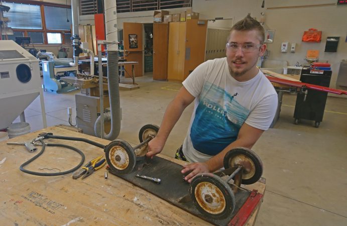 Senior Brian McGinnett has thrived in the Corry's career-technical education programs (Kevin McCorry/Keystone Crossroads)
