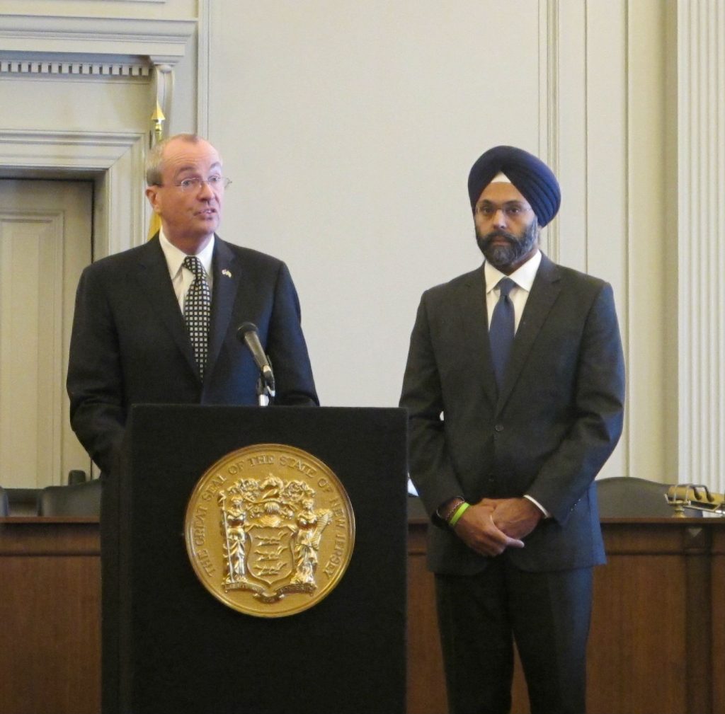 DACA New Jersey Gov. Phil Murphy and Attorney General Gurbir Grewal outlines the state's participation in a legal challenge to preserve DACA. (Phil Gregory/WHYY)