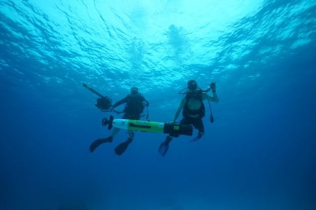 Project Recover robot This autonomous robot is one of five used by Project Recover to find downed U.S. military aircraft from World War II and the Korean and Vietnam wars. (Courtesy of Project Recover)
