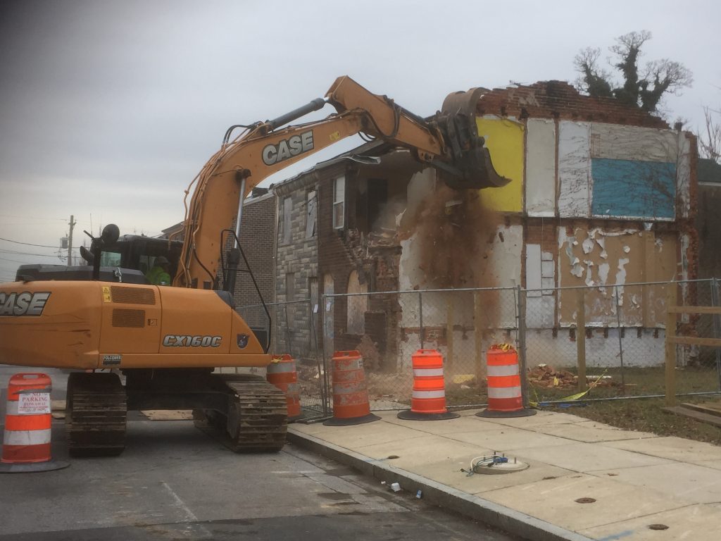 Demolition Two vacant homes were torn down to make way for new affordable housing. (WHYY/Zoe Read)