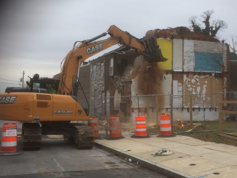 Two vacant homes were torn down to make way for new affordable housing. (WHYY/Zoe Read)