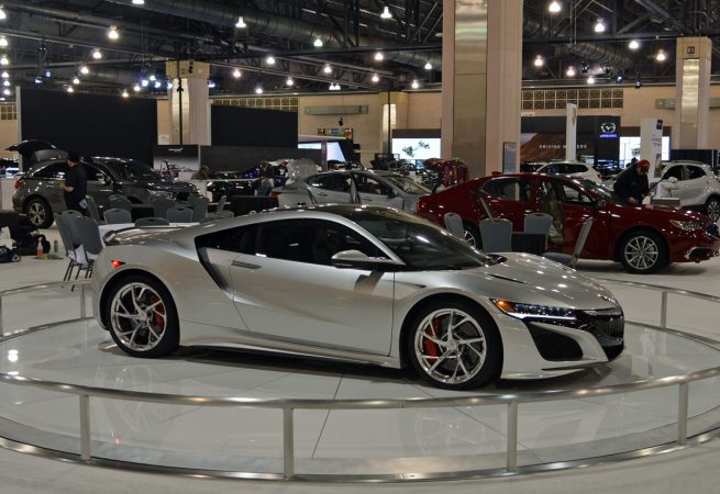 Cars on display at the 2018 Philadelphia International Auto Show (Tom MacDonald/WHYY)