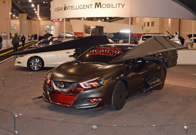 Nissan's Star Wars car at the 2018 Philadelphia International Auto Show (Tom MacDonald/WHYY)