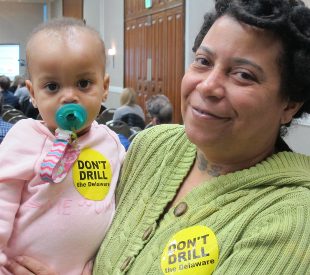 IMG_38751-e1516924253163-620×549 Cayleigh Dorsey was the youngest to stand by the podium at the DRBC hearing. She’s one year old, and was held by her grandmother Alicia Dorsey, from South Philadelphia.