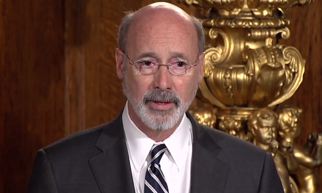 Gov. Tom Wolf announcing his declaration of a 'State of Emergency' to deal with the opioid epidemic 