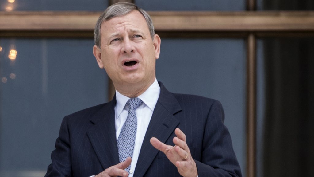 Chief Justice John Roberts stands outside the Supreme Court in Washington, D.C., in June, following new Associate Supreme Court Justice Neil Gorsuch investiture ceremony, a ceremony to mark his ascension to the bench. Chief Justice John Roberts stands outside the Supreme Court in Washington, D.C., in June, following new Associate Supreme Court Justice Neil Gorsuch investiture ceremony, a ceremony to mark his ascension to the bench.