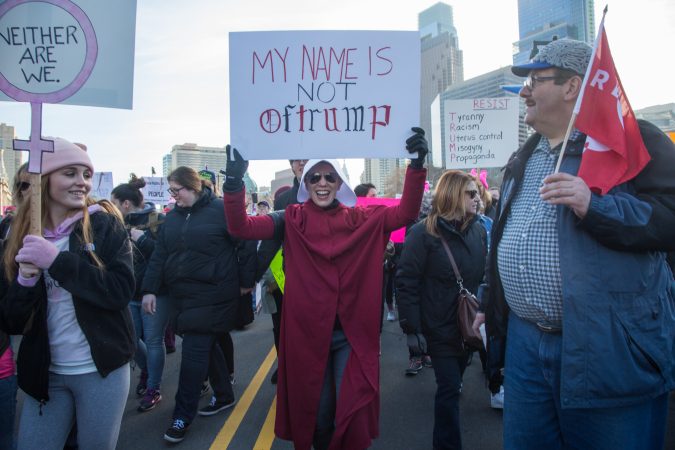 The 2018 Womens March on Philadelphia, January 20, 2018. (Emily Cohen for WHYY)