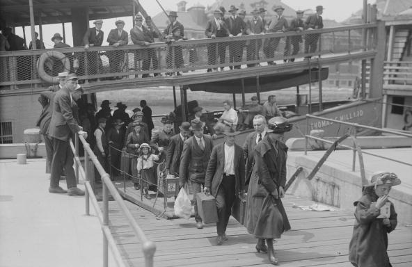 United States Circa 1900: Immigrants arriving at Ellis Island, New York. United States Circa 1900: Immigrants arriving at Ellis Island, New York. (Buyenlarge/Getty Images)