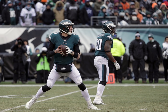 Nick Foles Philadelphia Eagles' Nick Foles in action during the first half of an NFL football game against the Dallas Cowboys, Sunday, Dec. 31, 2017, in Philadelphia. (AP Photo/Chris Szagola)