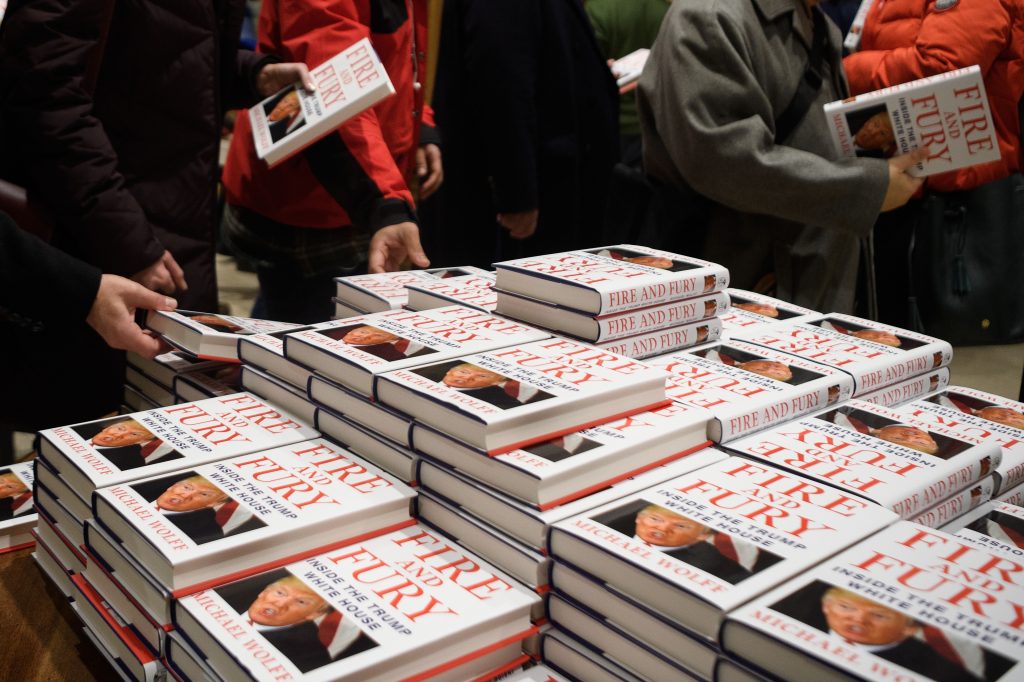 In a rush to buy journalist and author Michael Wolff’s book Fire and Fury: Inside the Trump White House, buyers have mistakenly purchased Randall Hansen’s book of a similar name, Fire and Fury: The Allied Bombing of Germany, 1942-1945. In a rush to buy journalist and author Michael Wolff's book Fire and Fury: Inside the Trump White House, buyers have mistakenly purchased Randall Hansen's book of a similar name, Fire and Fury: The Allied Bombing of Germany, 1942-1945. (Leon Neal/Getty Images)