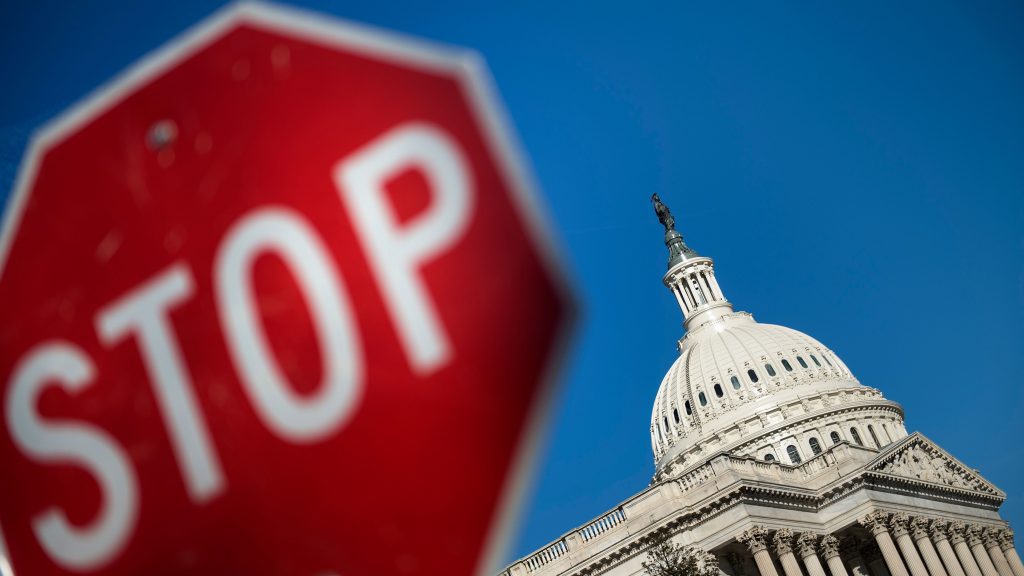 Capitol Hill is seen against a blue sky Saturday, the first day of the partial government shutdown. Capitol Hill is seen against a blue sky Saturday, the first day of the partial government shutdown (Brendan Smialowski/AFP/Getty Images)