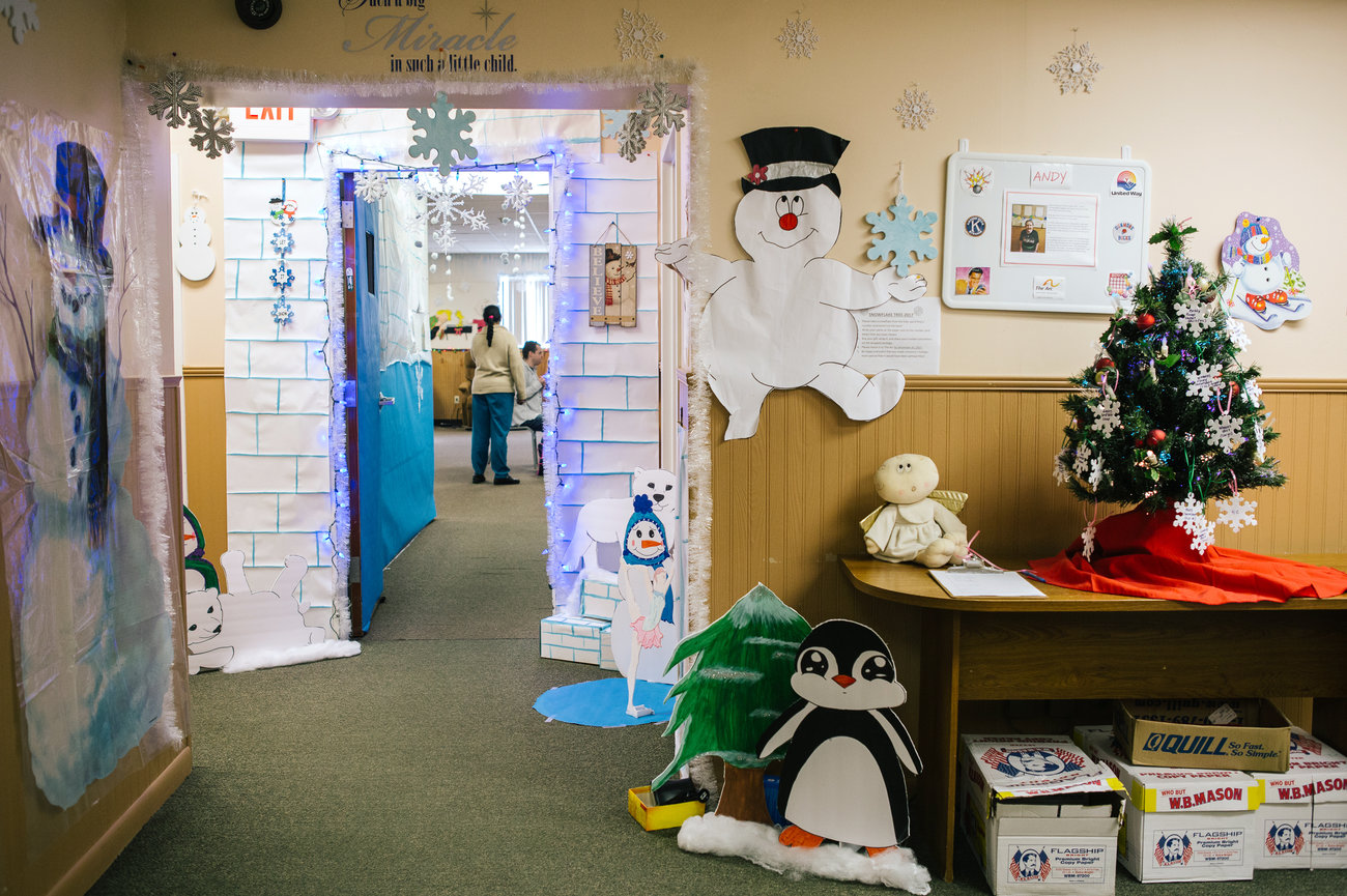 A view of the outside of the day program room. (
