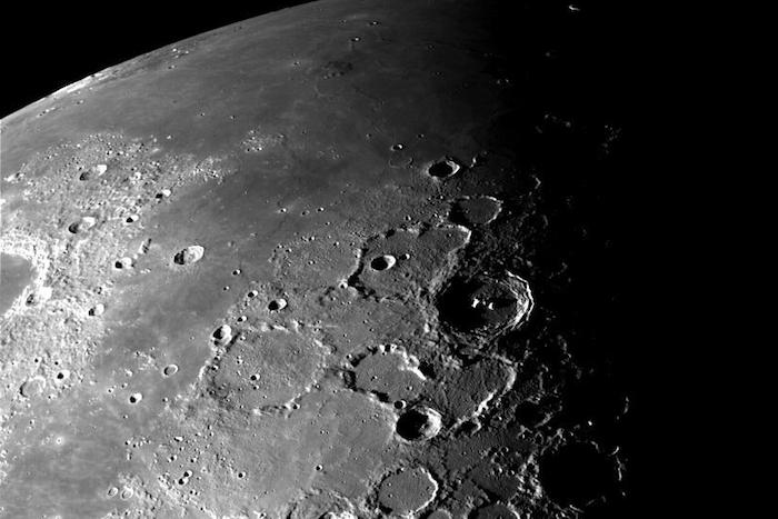 Moon – North Pole This view of the north polar region of the Moon was obtained by NASA's Galileo's camera during the spacecraft's flyby of the Earth-Moon system on December 7 and 8, 1992.