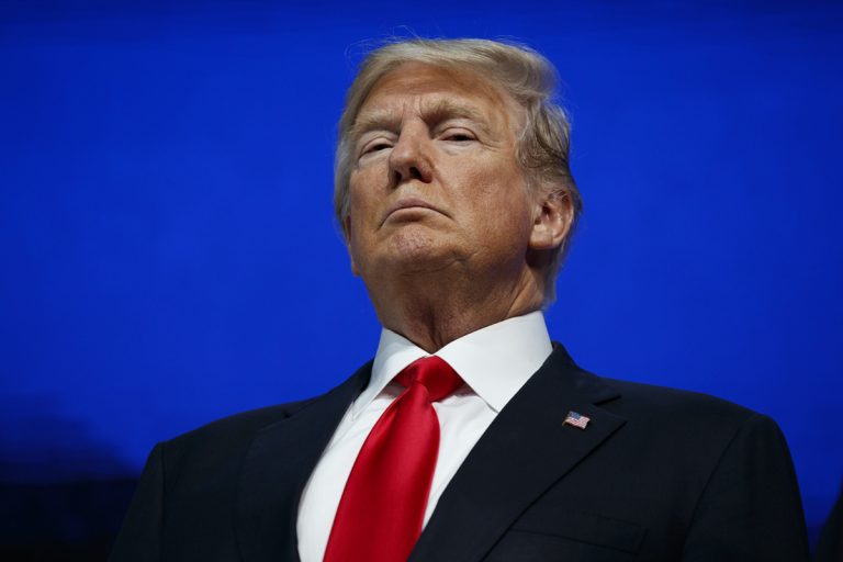 President Donald Trump at the World Economic Forum in Davos, Switzerland