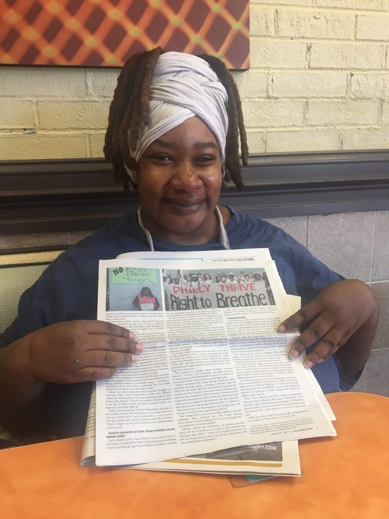 Zalaka Thompson lives a couple of blocks from PSE refinery and is fighting to make it accountable.
