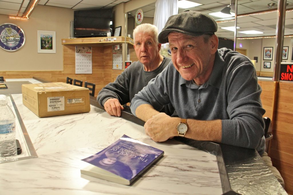 Gerald Shields (right), author of 