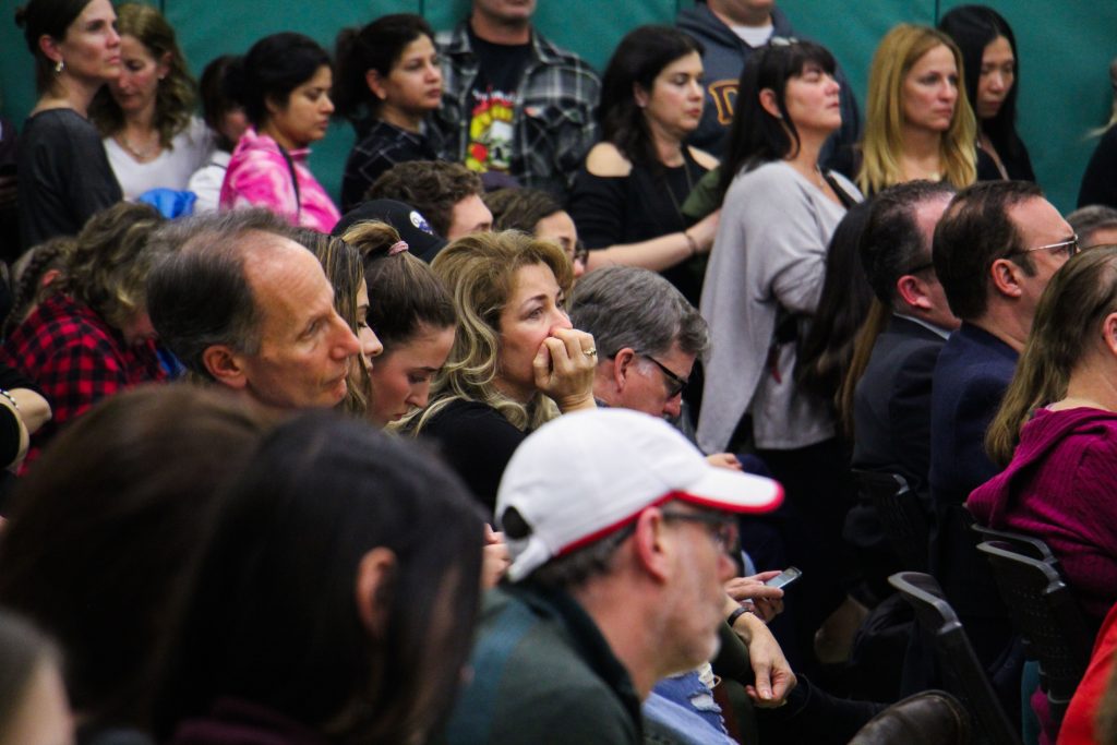 2018 02 27-e lee-nj cherry hill-school board meeting More than 200 people pack the Cherry Hill school board meeting Tuesday night, where students and parents voiced concerns over safety prompted by the Parkland, Florida, school shooting.