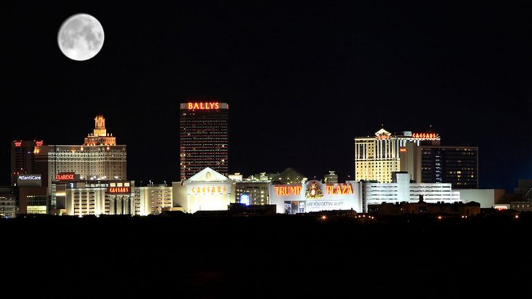 Undated photo shows the Atlantic City skyline at night. (Big Stock Image)