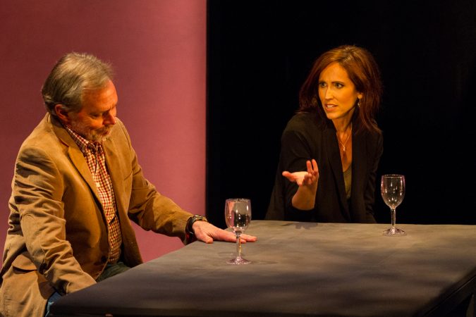 Delaware Theatre Company's 2018 production of Heisenberg. By Simon Stephens, Directed by Matt Pfeiffer. (Matt Urban/Mobius New Media)