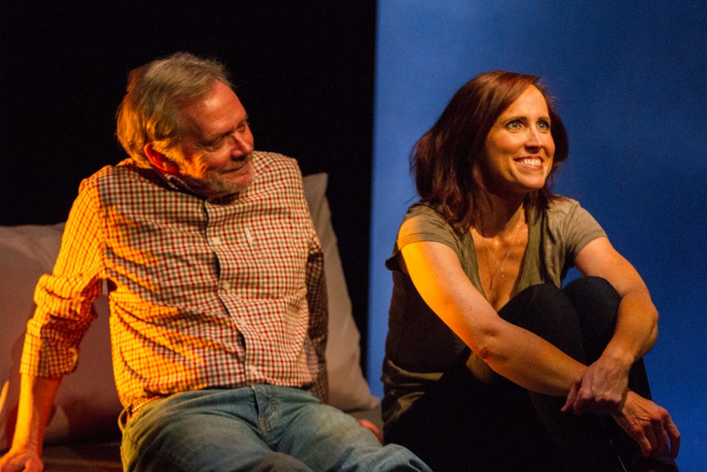 Delaware Theatre Company's 2018 production of Heisenberg. By Simon Stephens, Directed by Matt Pfeiffer. (Matt Urban/Mobius New Media)