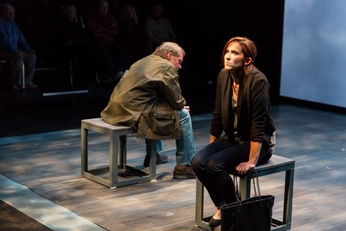 Bud Martin and Karen Peakes star in Delaware Theatre Company's 2018 production of Heisenberg. By Simon Stephens, Directed by Matt Pfeiffer. (Matt Urban/Mobius New Media)