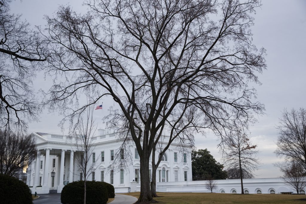 APTOPIX School Shooting Trump The flag above the White House is lowered to half-staff for the shooting victims of a mass shooting in a South Florida High School, Thursday, Feb. 15, 2018, in Washington. (Evan Vucci/AP Photo)