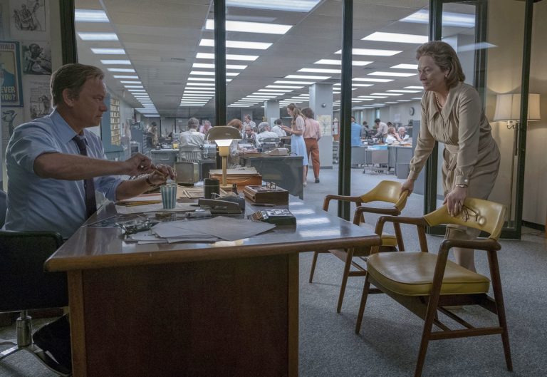 In this image released by 20th Century Fox, Tom Hanks portrays Ben Bradlee, (left), and Meryl Streep portrays Katharine Graham in a scene from 