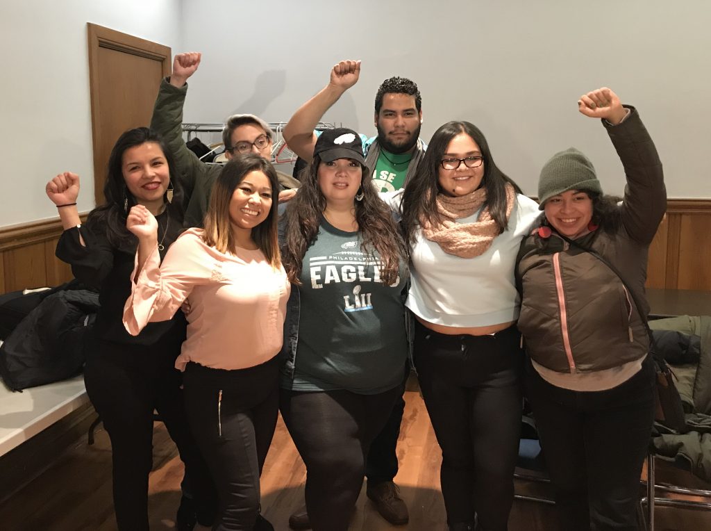 IMG_1416-1 Local DACA beneficiaries and members of Juntos call on the Philadelphia Eagles to boycott a customary White House visit for Super Bowl winners