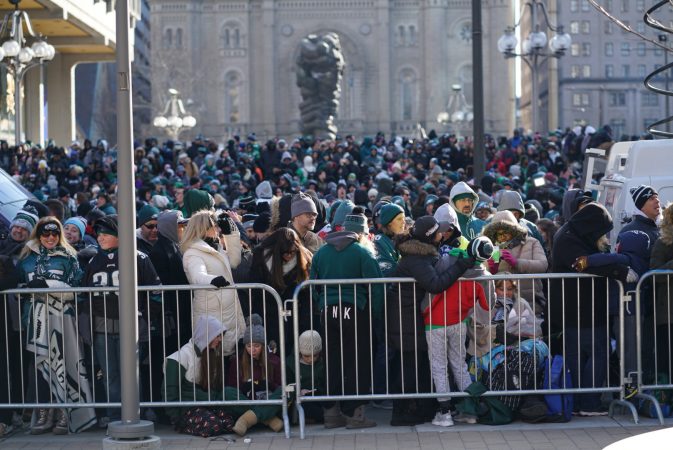 Scenes from the Eagles Super Bowl parade (Branden Eastwood for WHYY)