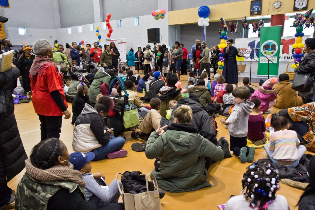 aa book fair-5 Pamela M. Tuck reads her book “As Fast As Words Could Fly” at the 26th annual African-American Children’s Book Fair at the Community College of Philadelphia. (Kimberly Paynter/WHYY)