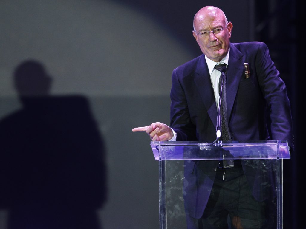 Movie producer Arnon Milchan accepts the Legacy of Citizens Lifetime Achievement award at an event celebrating the 60th anniversary of the state of Israel in Los Angeles on Sept. 18, 2008. Movie producer Arnon Milchan accepts the Legacy of Citizens Lifetime Achievement award at an event celebrating the 60th anniversary of the state of Israel in Los Angeles on Sept. 18, 2008. (Matt Sayles/AP)