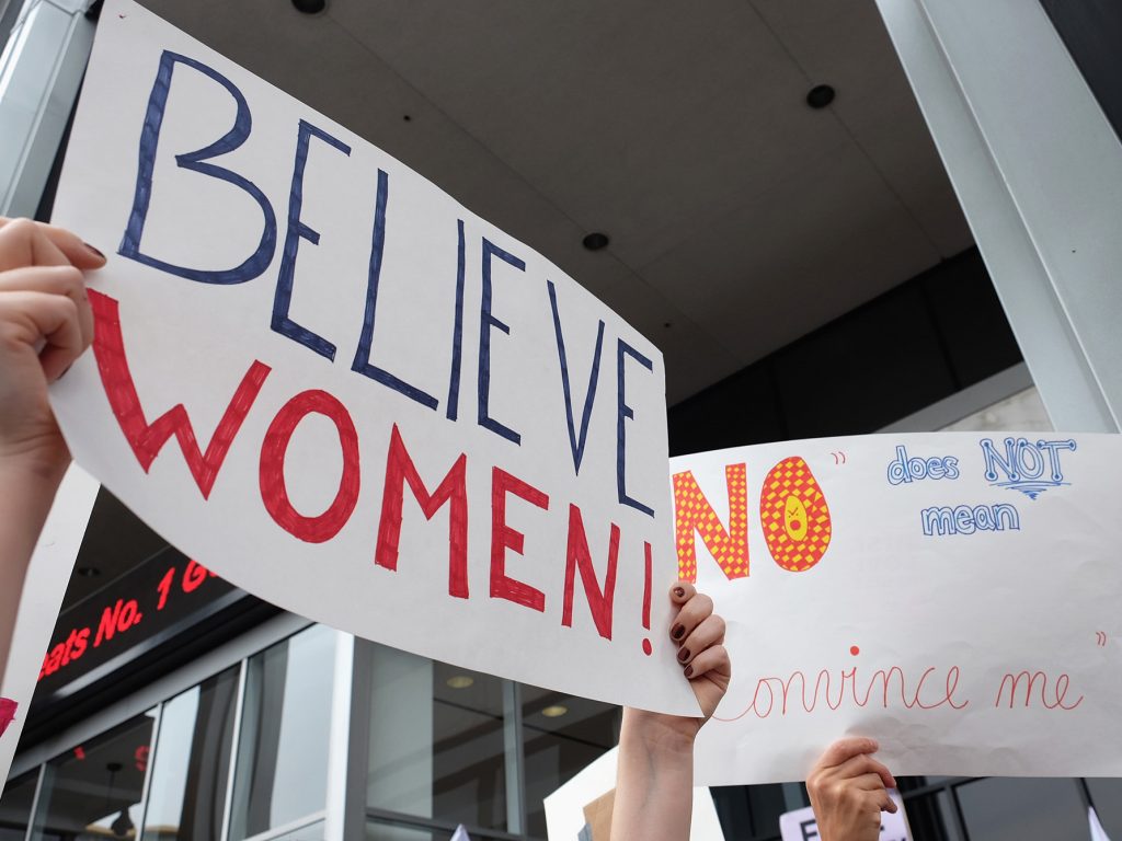 Activists participate in the Take Back The Workplace March and #MeToo Survivors March & Rally on Nov. 12, 2017, in Hollywood, Calif. A new survey offers the first set of nationwide data on prevalence, showing that the problem is pervasive and women are most often the victims. Activists participate in the Take Back The Workplace March and #MeToo Survivors March & Rally on Nov. 12, 2017, in Hollywood, Calif. A new survey offers the first set of nationwide data on prevalence, showing that the problem is pervasive and women are most often the victims. (Sarah Morris/Getty Images)