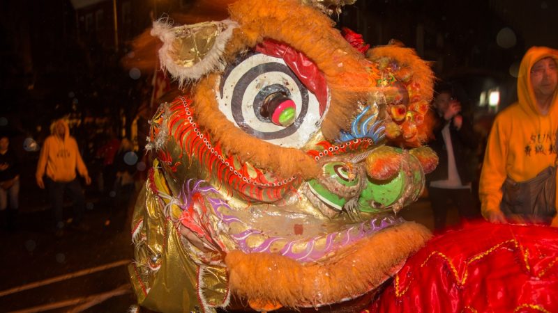 The Philly Suns is a community support movement for young Chinese-Americans in Philadelphia. They celebrate the Chinese New Year in Phildelphia's Chinatown with many lion dances on February 15, 2018. (Emily Cohen for WHYY)